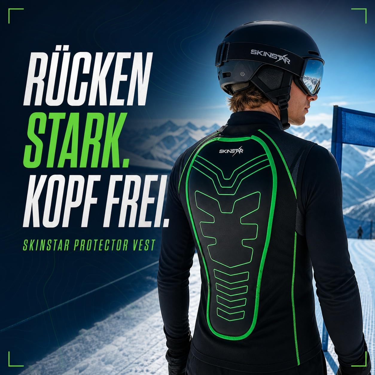 SkinStar SUPER Vest ochraniacz na plecy ochraniacz narty snowboard kamizelka bezpieczeństwa ochrona pleców