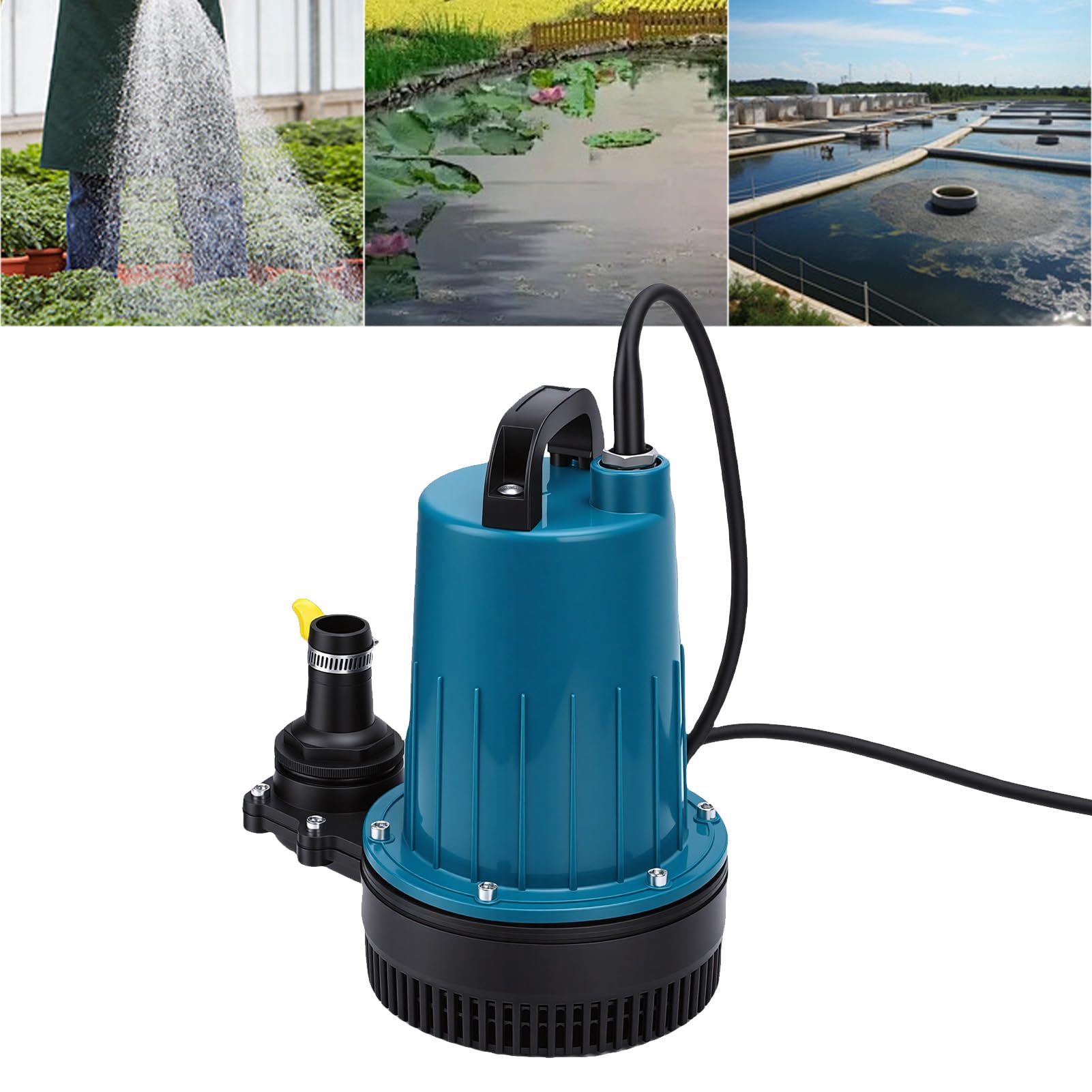 Pompa Sommersa, Pompa Senza Fili 550W 1003 GPH 12m Lift con 3