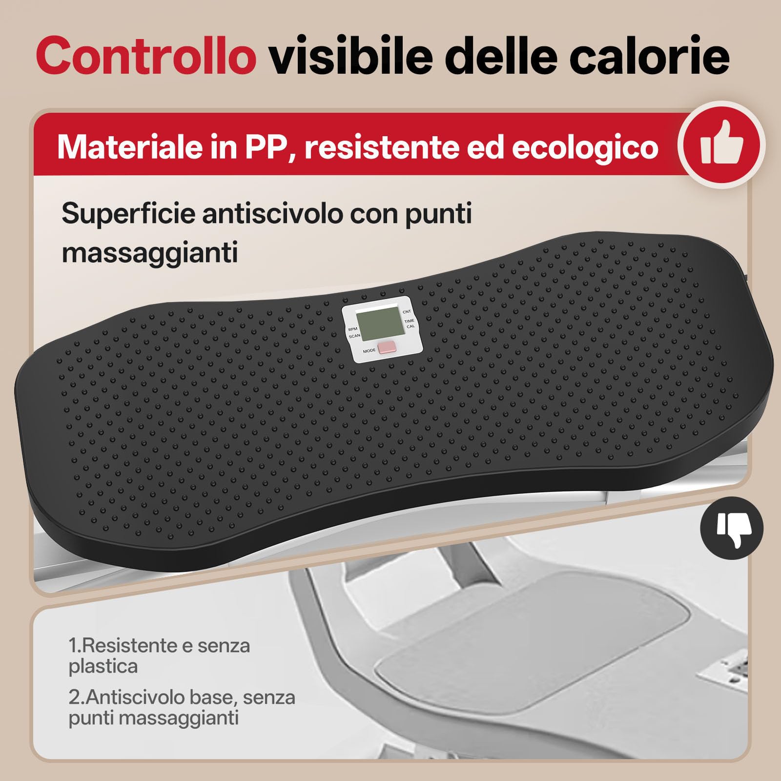 PASYOU Balance Board, Tavoletta Propriocettiva con Bande di Resistenza, Allenatore di Equilibrio Portatile Wiggle con Schermo LCD, Capacità 136 kg, Allenamento Completo del Corpo