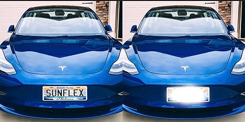 Vista 3 de Cubierta y Marcos de Placa de Matrícula con Privacidad, Nueva Generación de Diseño Innovador, Protección Antideslumbrante y Reflectante, Marco