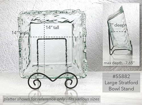 Miniatura 3 de TRIPAR Caballete cuadrado grande de alambre negro, acabado metálico (7.7 pulgadas de profundidad), exhibición de mesa, diseños de desplazamiento