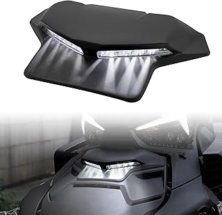 LED Auxiliary Light DRL Kit for Ryker, SAUTVS Black Hood Panel with Daytime Running Light for Can-Am Ryker All Models (Replace #219400848)