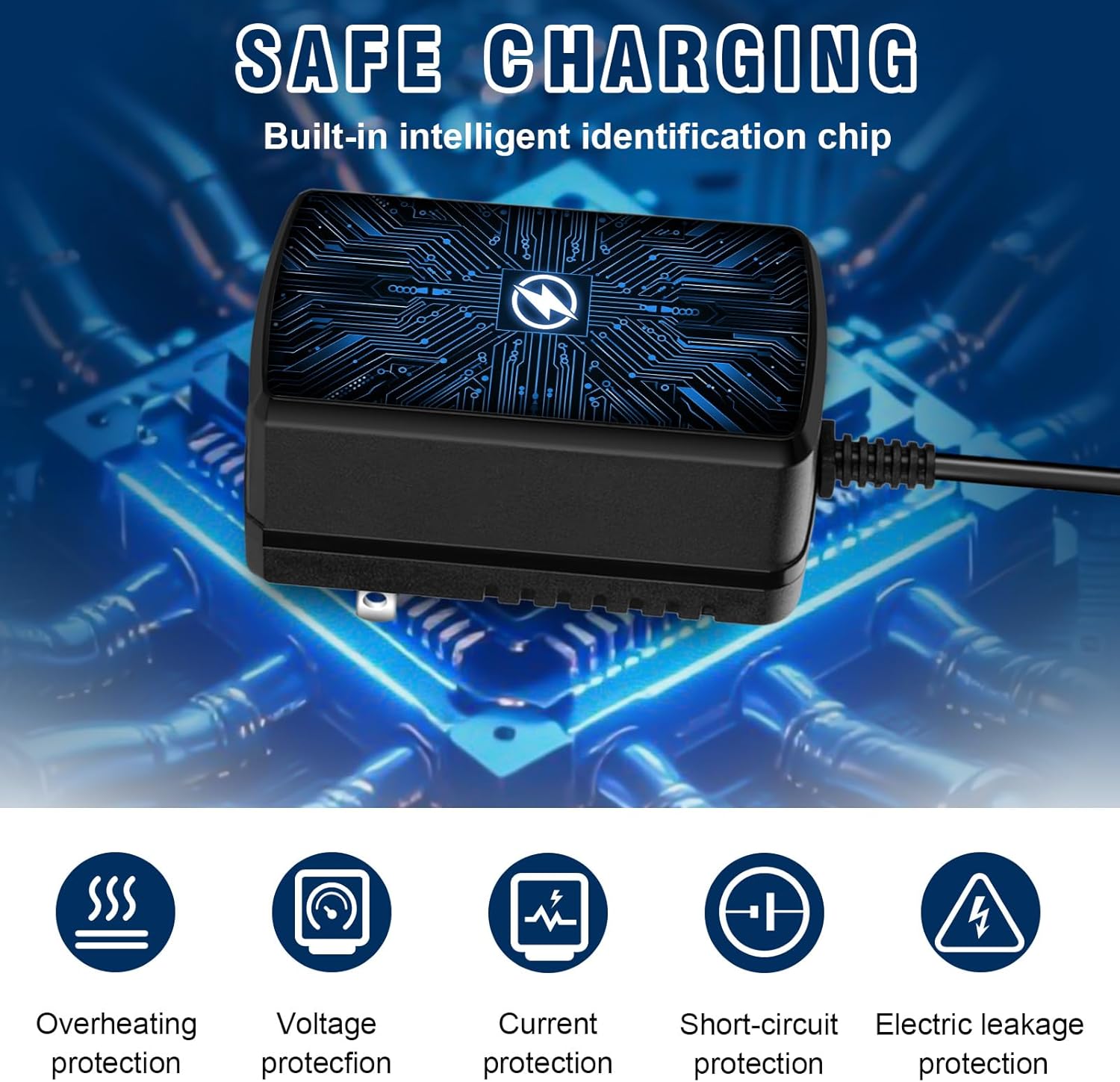 24V Charger for Ride On Toys Car 24 Volt Battery Charger for Kids Ride on Toys Wrangler SUV Kid Trax Dynacraft Toy Car Jeep ATV Quad Disney 24V Electric Battery Cars Supply Power Adapter