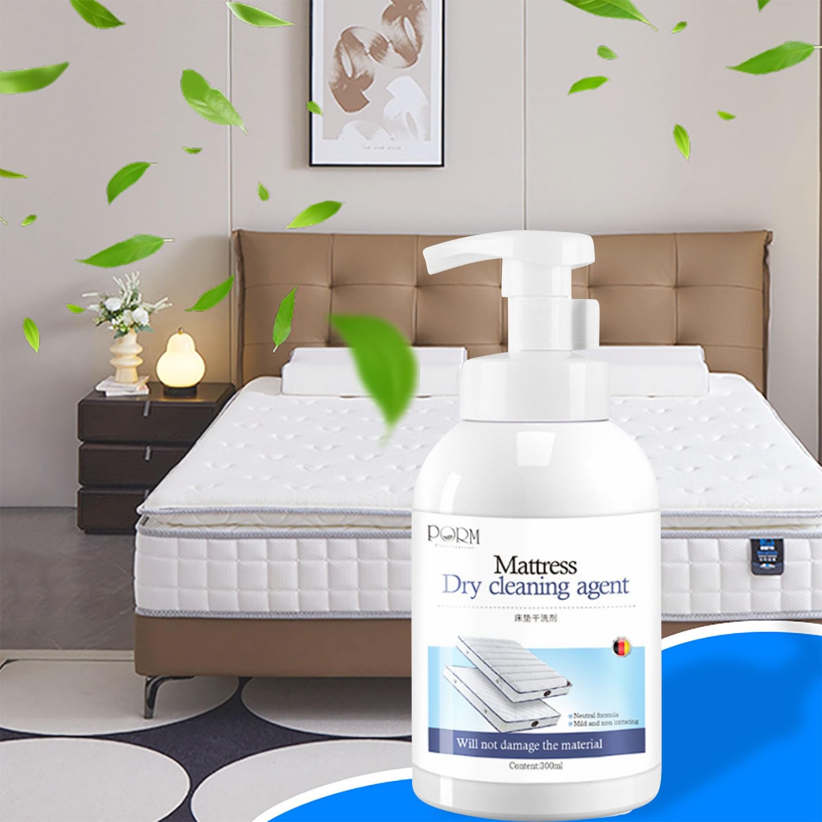 Wash-Free Cleaner Spray, Matratze Reinigung Spray, Ultrastarker Schaum Reiniger, Wasserfreier Fleckenentferner, Entfernt Gelbe Flecken und Gerüche von Matratzen, Auflagen, Stoffen und Sofa