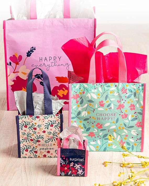 Karma Large Holiday Reusable Gift Bag - Happy Bag