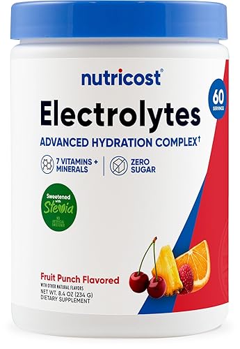Nutricost Electrolyte Complex Powder (60 Servings, Fruit Punch) - Hydration