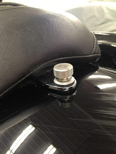 Miniatura 6 de TCT-MOTORPARTS Tornillo de tornillo de asiento negro de acero inoxidable para asiento Harley Davidson con rosca de 14 "-20 para Harley Sportster