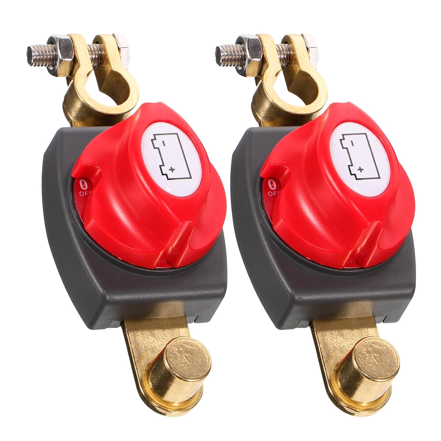 2pcs 12-24v Top Post Battery Cut Off Switch for Car Rv Boat ATV Utv Negative Terminal Power Disconnect Vehicle Kill Switch