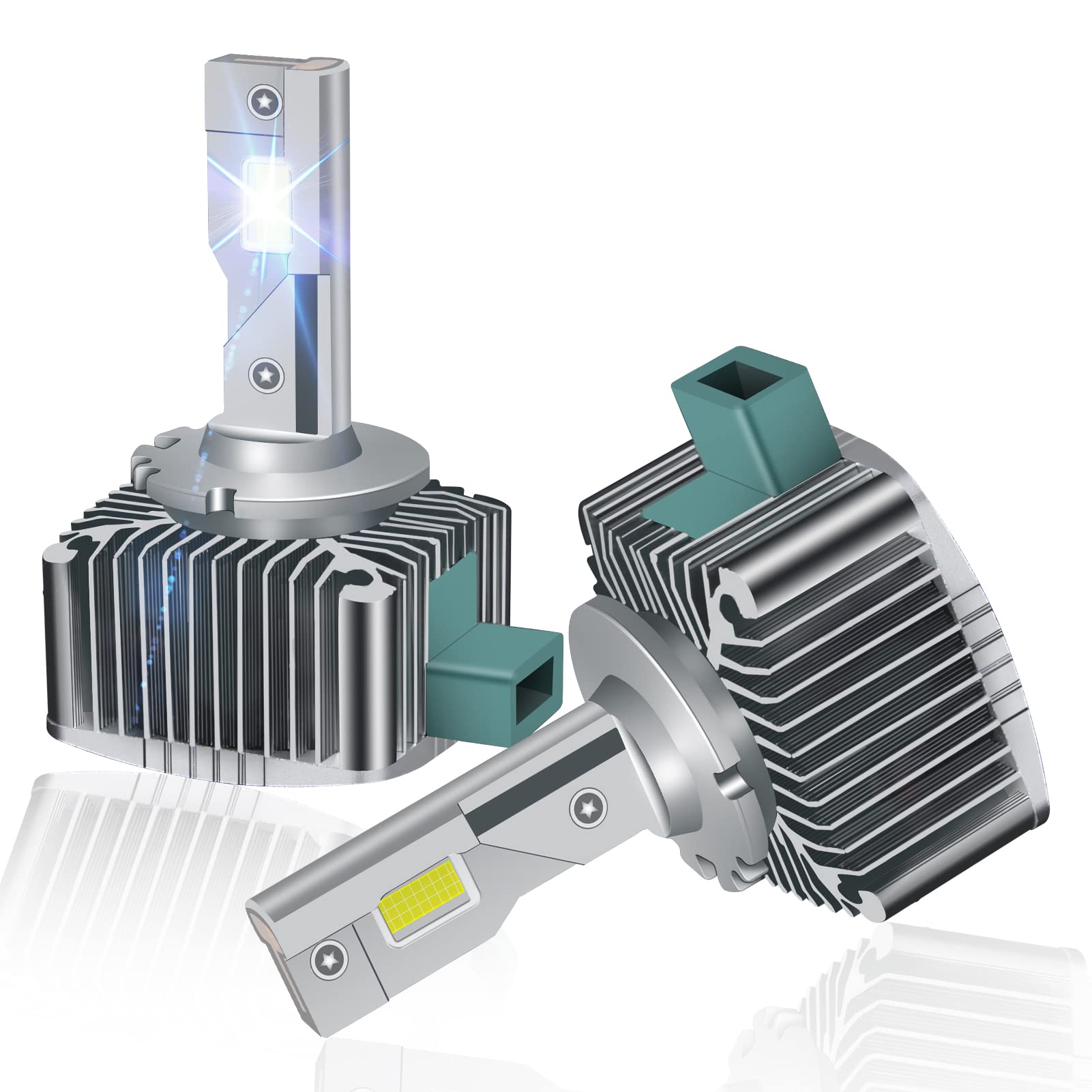 Carrep D3S D3R LED Headlight Bulb Replacement for Head Light 90W 2PCS (D3S LED Super White)