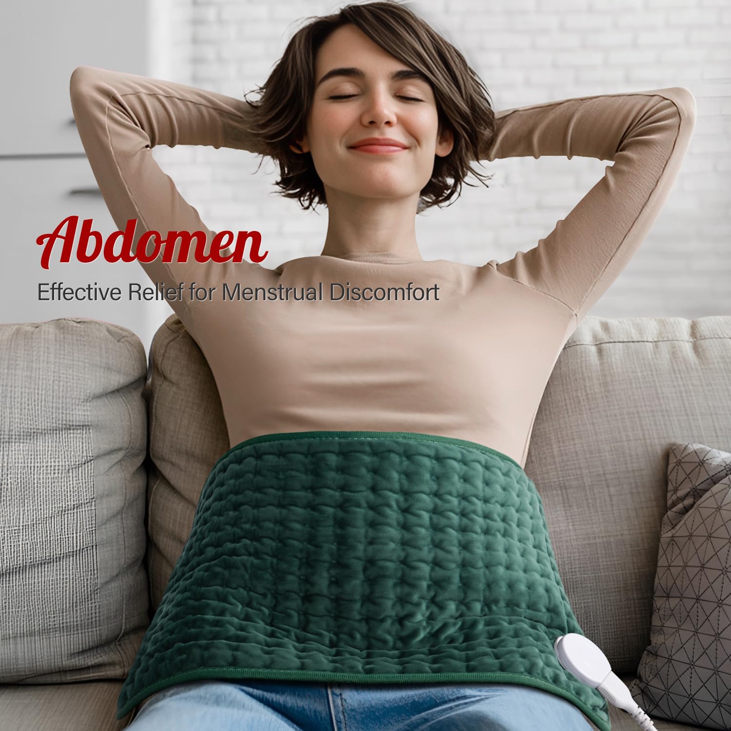 Almohadilla térmica para regalo de Navidad para mujeres, mamá, hombres y papá, almohadillas térmicas para calambres menstruales, alivio del dolor de espalda, cuello, hombros, rodilla, 6 ajustes de
