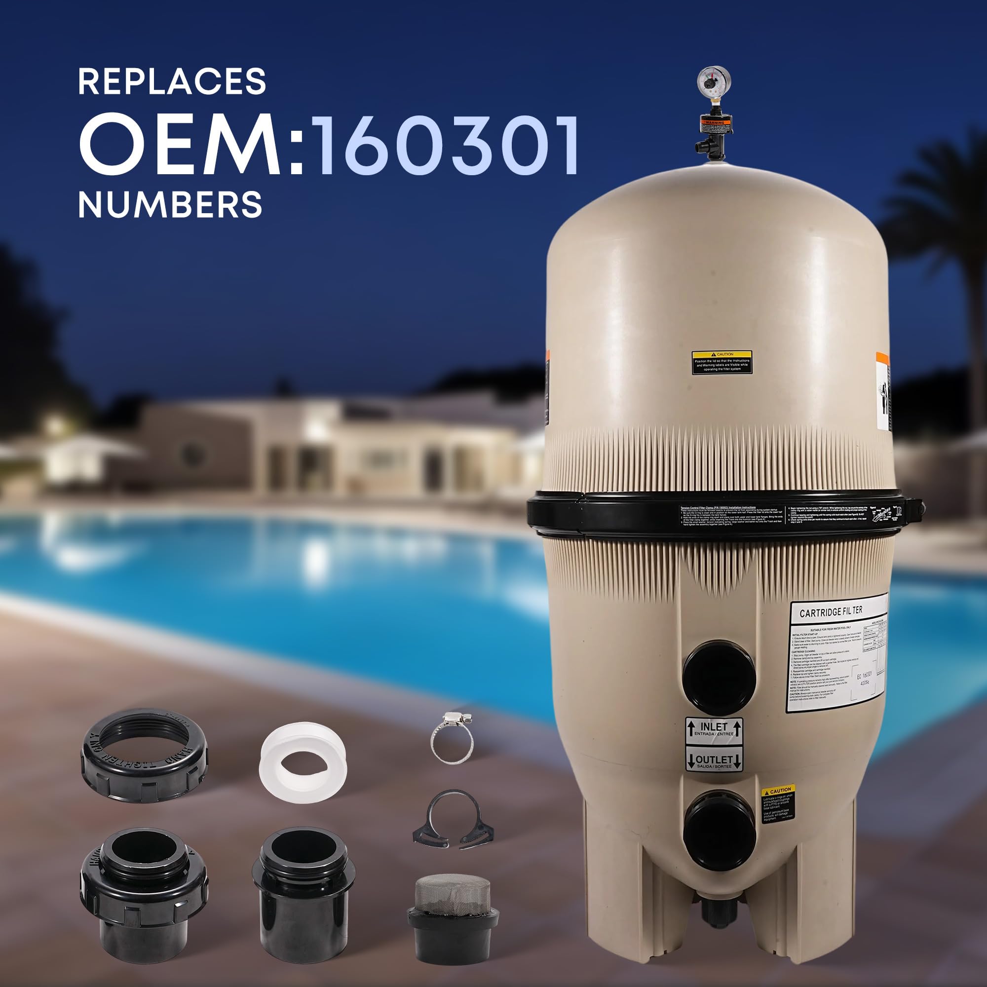 Amazon.com: Noroeua EC-160301 Pool Filter Compatible with Pentair