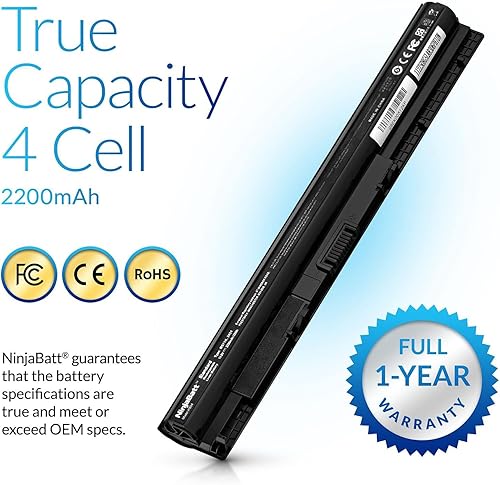 Miniatura 3 de NinjaBatt Batería M5Y1K para Dell Inspiron 14 15 17 5000 3000 Series 558 555 5755 5559 3558 3451 3551 5758 5758 5551 5755 54J58 WKKRKRKRKRKRKRKR 2