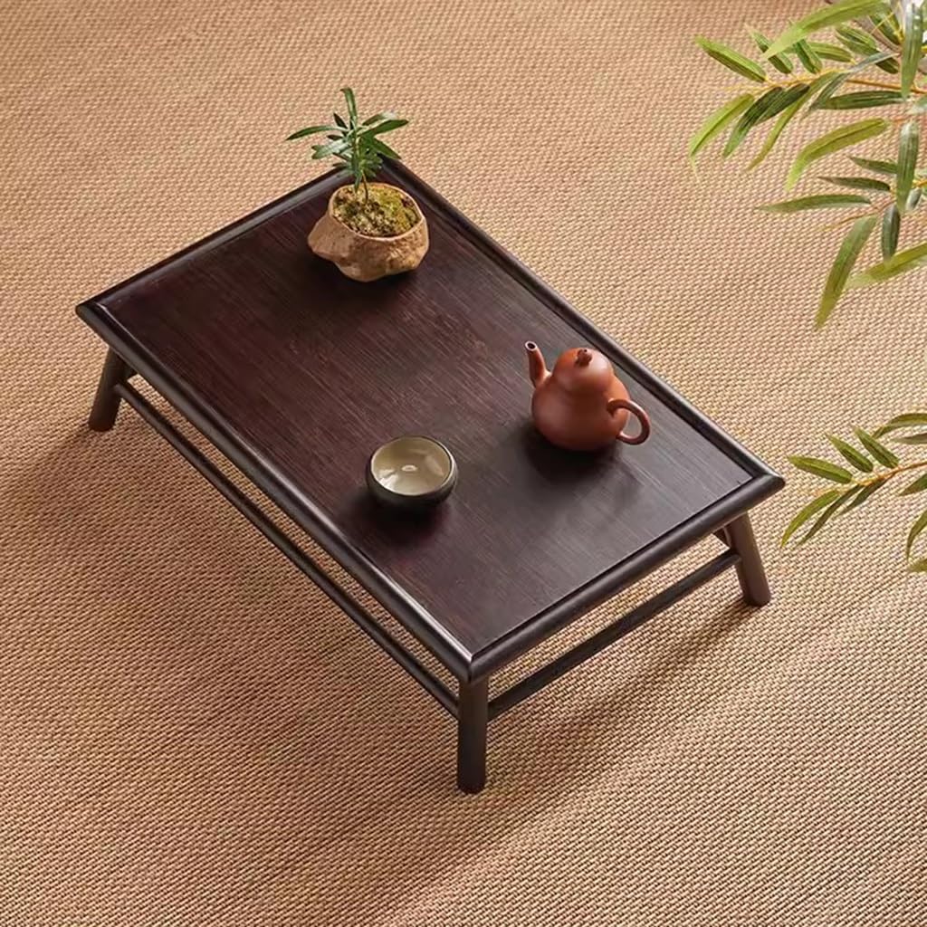 Japanese Style Wood Bench Stool, Low Dining Table, Small Drawing Reading Studying Floor Table, Low Tea Table for Sitting on The Floor, for Meditation, Dining & Spiritual Practices Sofa Table