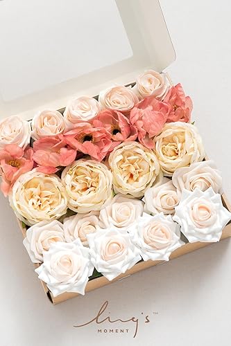 Miniatura 91 de Ling's moment - Juego de flores artificiales para manualidades, ramos de boda, centros de mesa, arreglos de novia, fiestas y decoración del hogar