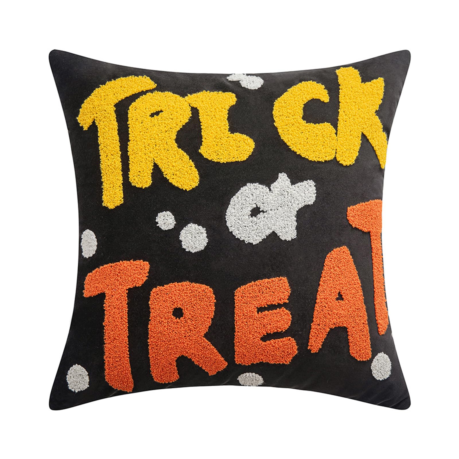 carotoe Washable Embroidered Pillow Cover Halloweens Themed Home Accent Soft Polyester Decorative Pillow Decorative Pillowcase