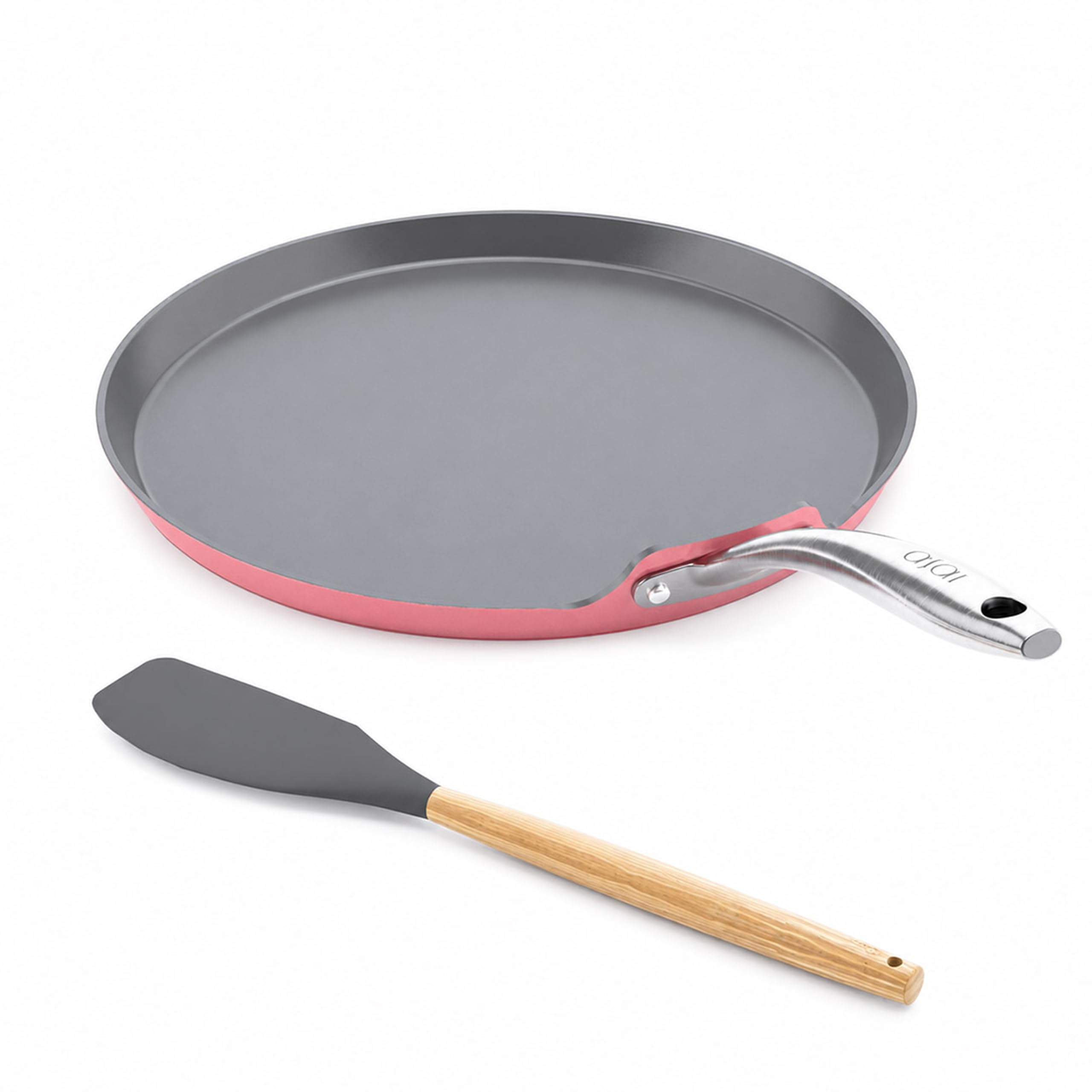 Asai Ceramic Dosa Tawa - Non Stick, Pink -1