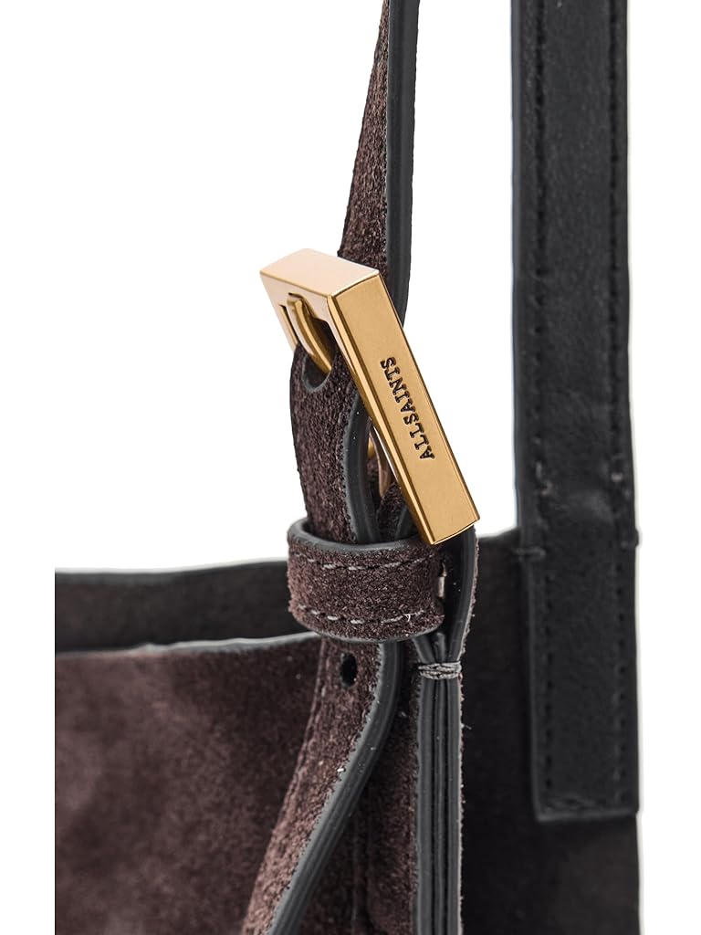 Brown AllSaints Ara Suede East/West Tote