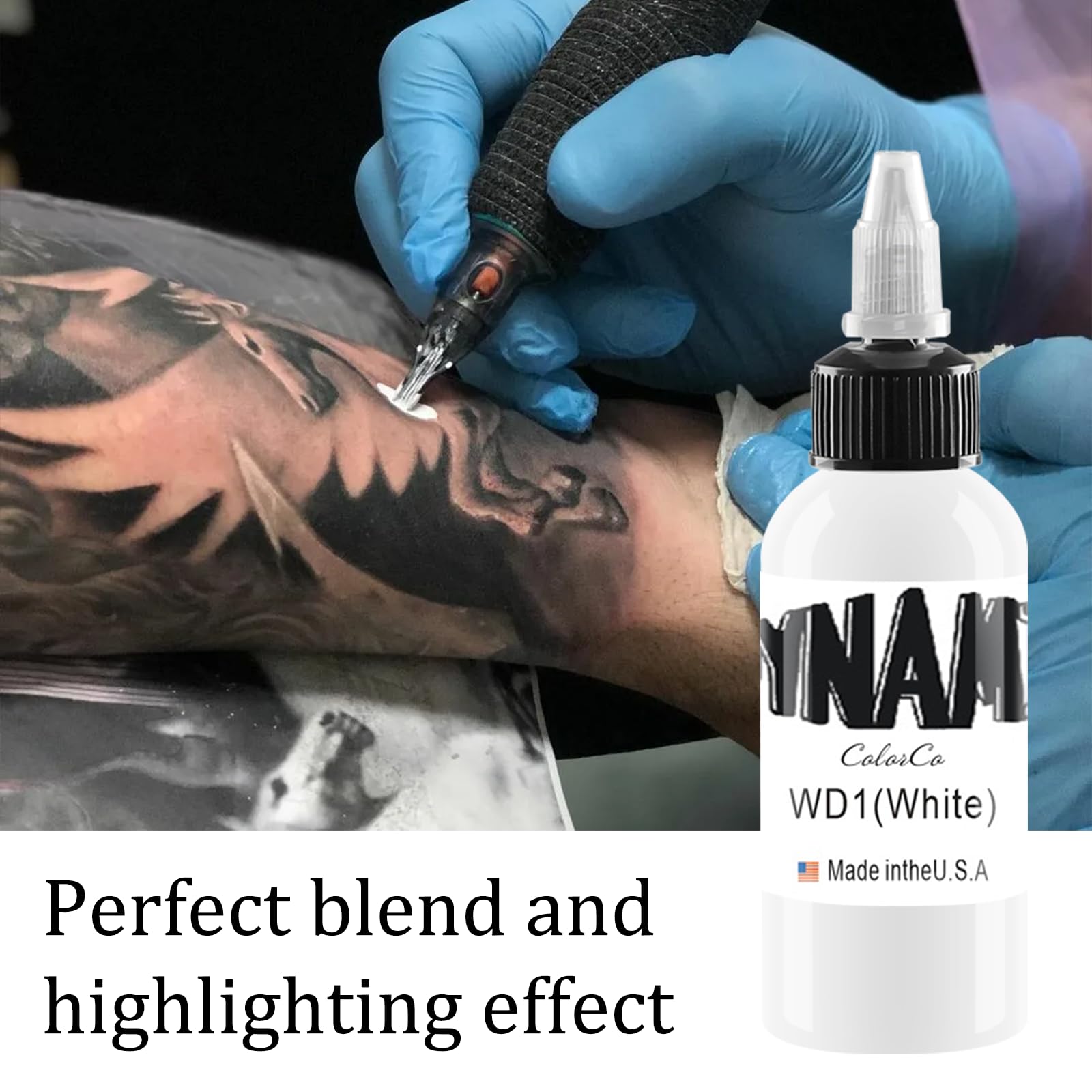 Inchiostro per tatuaggi, inchiostro per tatuaggi bianco, inchiostro ultra bianco, adatto per l'uso con inchiostro di qualsiasi altro colore (30 ml)