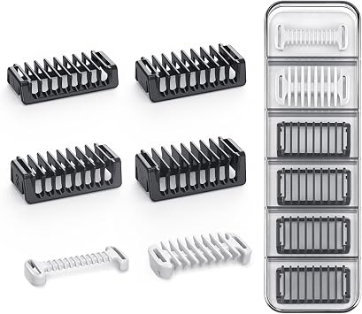 Guards with Case Fit for One Balde QP2734/QP2824/QP2520/30/QP2620/30/Pro Series, 1-5mm Combs, Bi-Directional 4 Precision Lengths, Body Comb & Skin Guard Convenient Storage, Travel-Friendly