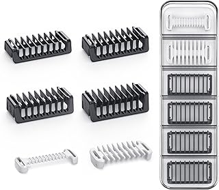 Guide Guards Set - 1/2/3/5mm Comb Attachments, Skin & Body Combs, with a Hard Case - Compatible with Obalde QP2724/QP2834/QP2520/30, QP2620/30, Pro Series, Convenient Storage with High Performance
