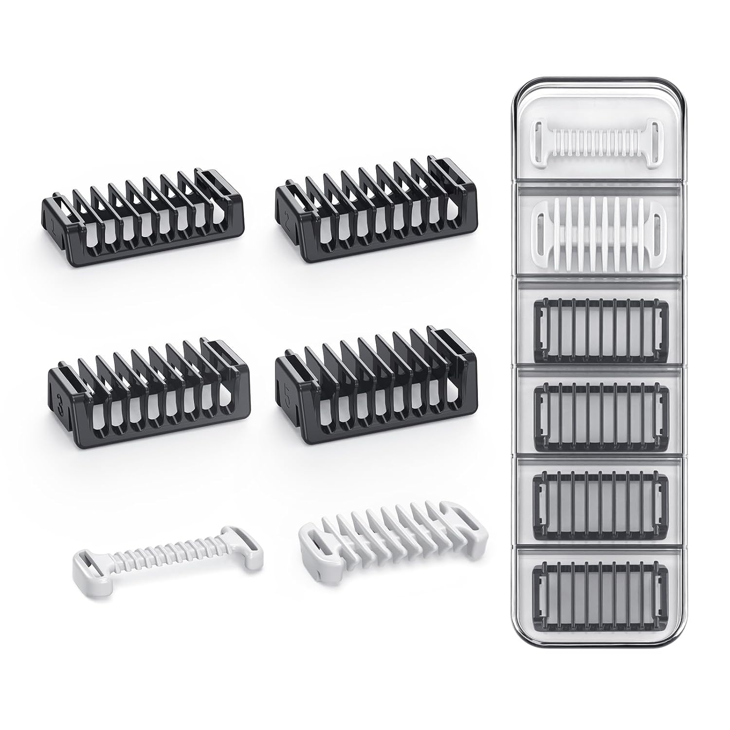 Guide Guards Set - Skin & Body Combs with Hard Case