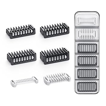 Guide Guards Set - 1/2/3/5mm Comb Attachments, Skin & Body Combs, with a Hard Case - Compatible with Obalde QP2724/QP2834/QP2520/30, QP2620/30, Pro Series, Convenient Storage with High Performance