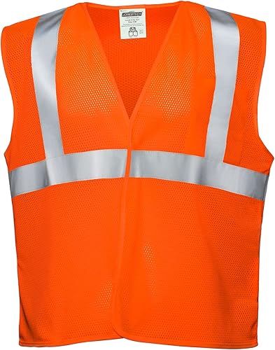 Miniatura 2 de JORESTECH Chaleco de seguridad reflectante de alta visibilidad con impresión de transferencia de calor personalizado (naranja)