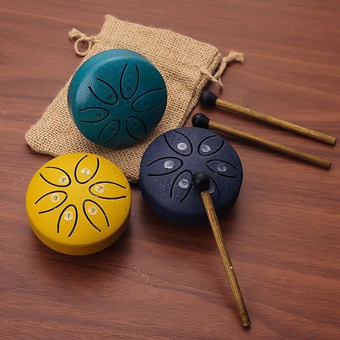 Tambor Mini Steel Tongue Drum Buddha Stones 3 Pulgadas miniatura 6