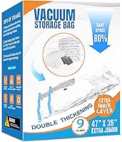 Vista 1 de 9 Pack XXL Jumbo Vacuum Storage Bags, Double-layer Design Leak-proof and Puncture-resistant, Extra Large Space Saver Vacuum Seal Bags for