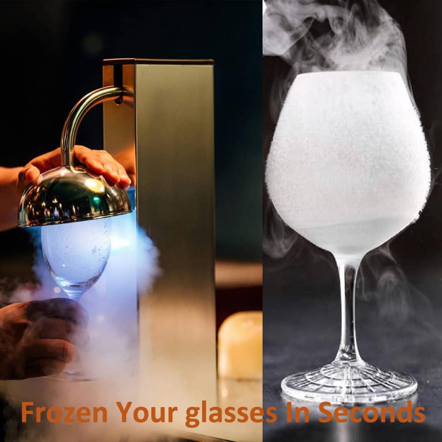 Froster istantaneo in vetro, refrigeratore per birra, vino, champagne e cocktail, ideale per discoteche, pub, ristoranti e uso domestico, ideale per feste
