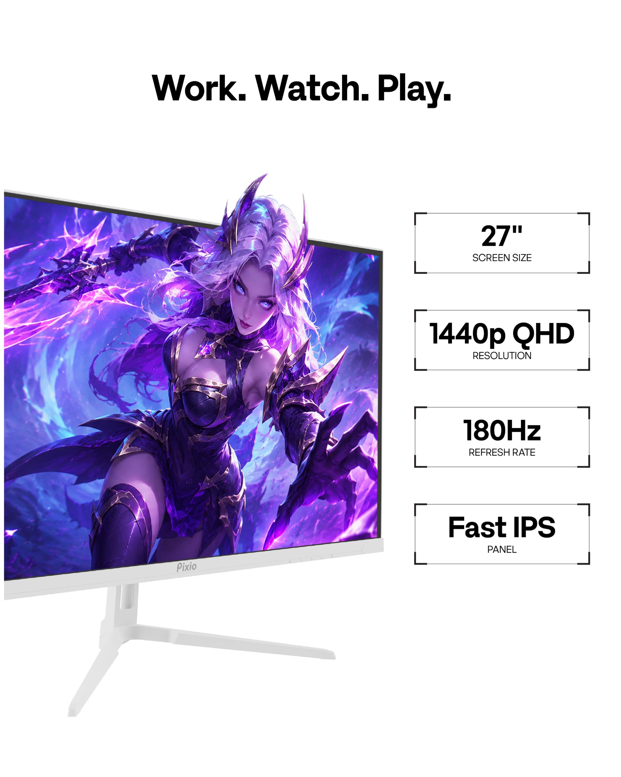 Pixio PX278ディスプレイ モニター Amazon.com: Pixio PX278 Wave White 27 inch 180Hz Refresh Rate Quad
