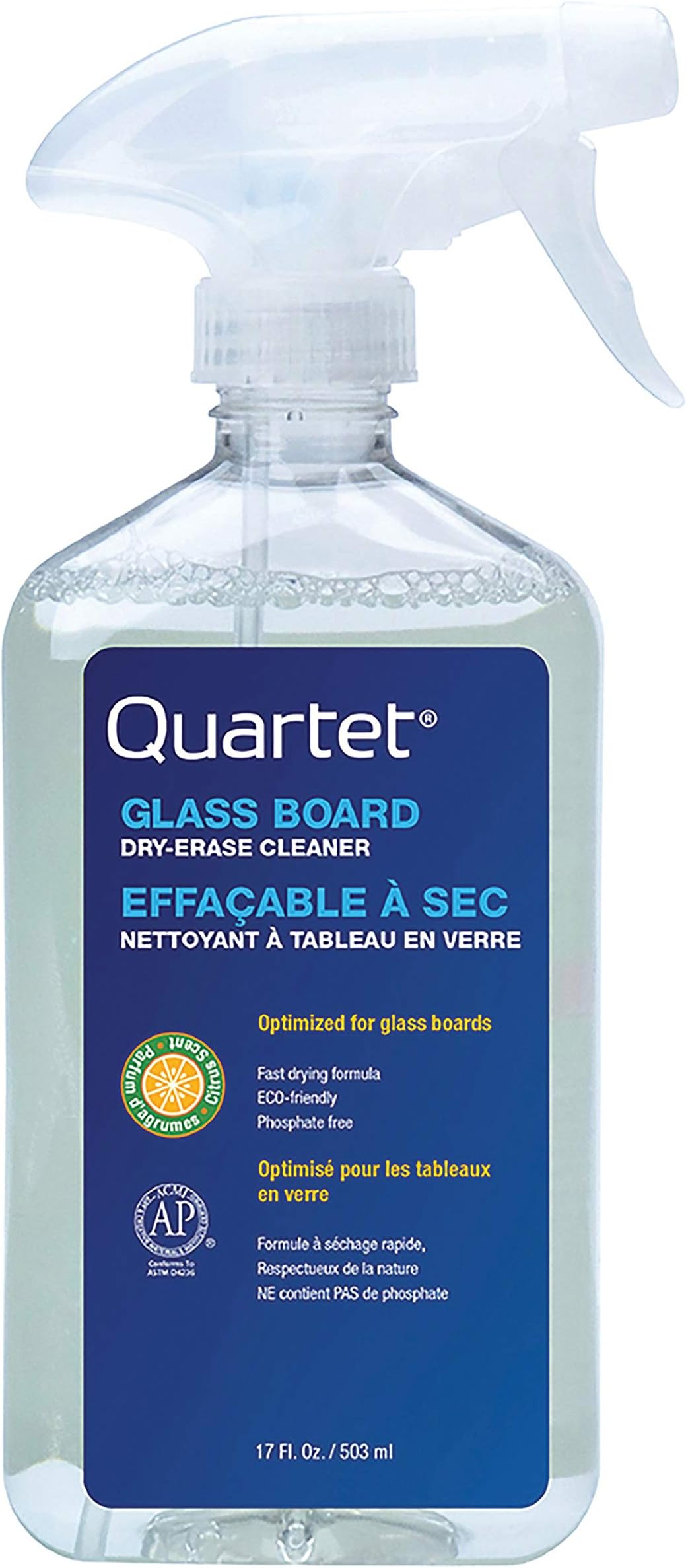 Quartet Glass Dry Erase White Board Cleaner, Whiteboard