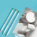 6pcs Eraser Pencils Set for Artists, Wooden Sketch Eraser Pen for Charcoal Drawings, Highlight Painting Eraser White Drawing Pencils for Sketching, Revise Erasing Details for Students Limner.