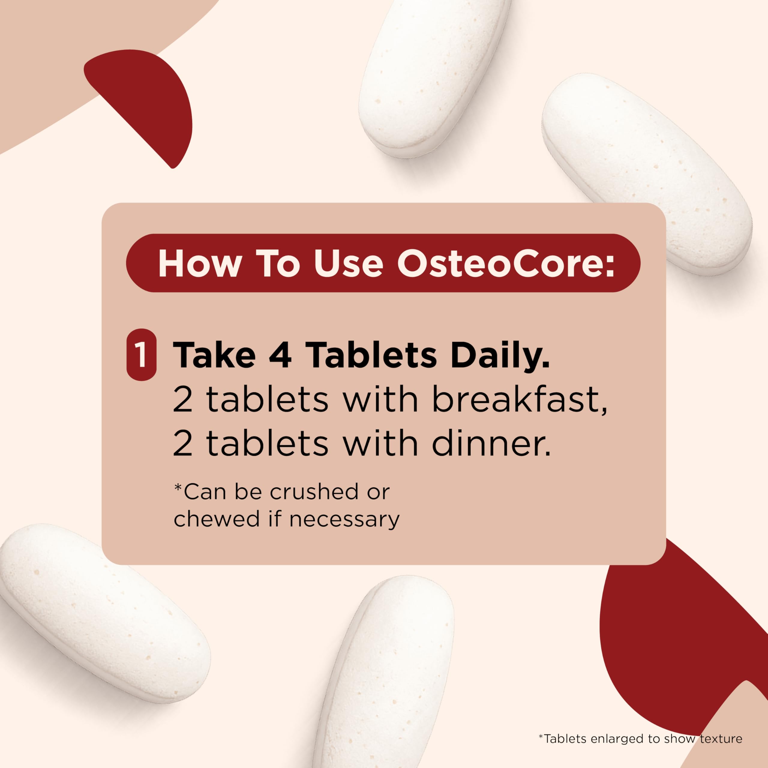 OsteoCore Calcium Supplements for Women, 1 Month Supply (120 Tablets) — Amazon image 4