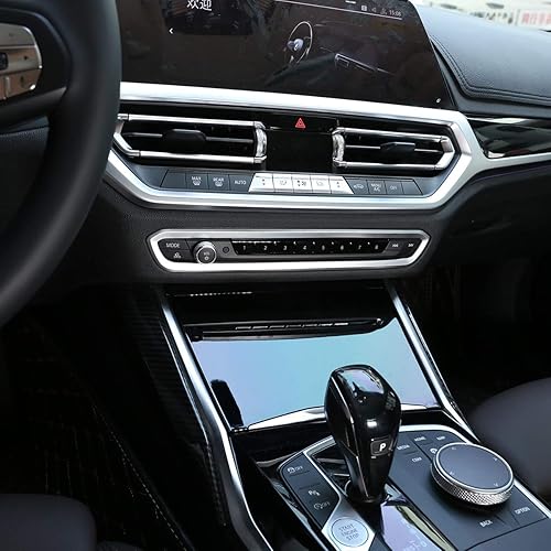 Miniatura 4 de CHEYA ABS Material de la consola central del coche Ajuste del volumen Marco para BMW Serie 3 G20 G28 2019 2020 (Plata)