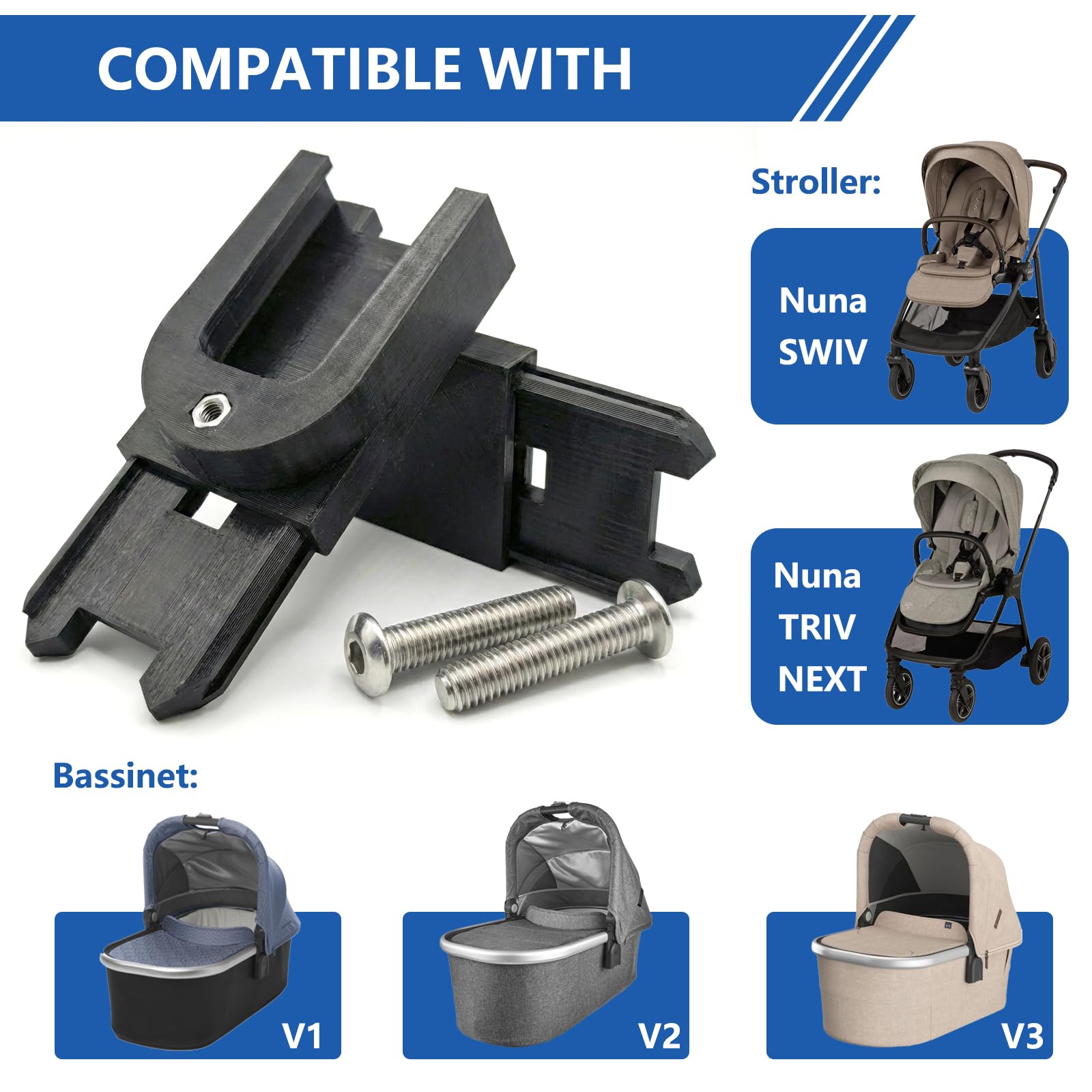 Uppababy V2 Nuna Swiv Stable Adapter Connector For Uppababy V1/V2