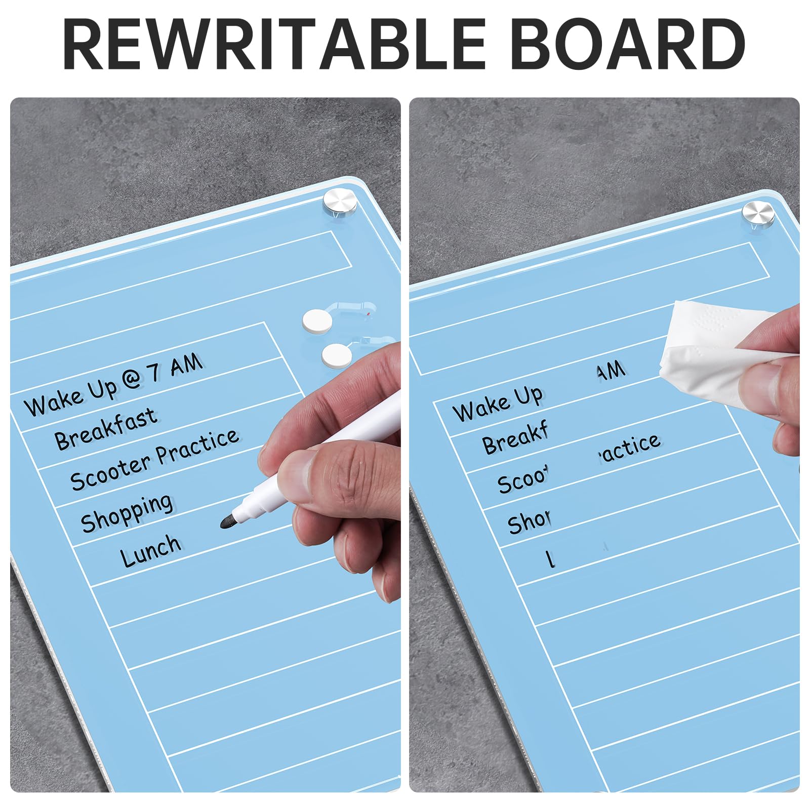 NiHome Acrylic to Do List Planning Board (niebieska)