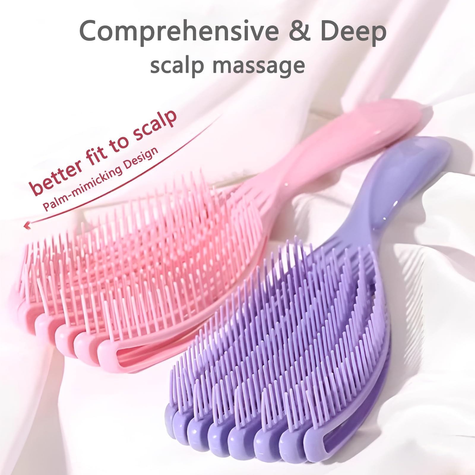 Detangling Hair Brush, Curly Hair Brush, Vented Styling Brush for Wet & Dry, Eliminates Tangles, Anti Static - Image 3