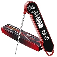 Vista 10 de Termómetro de Carne Digital CaloriMastery con Retroiluminación, Calibración y Función de Retención, Termómetro de Alimentos Resistente al Agua IP65