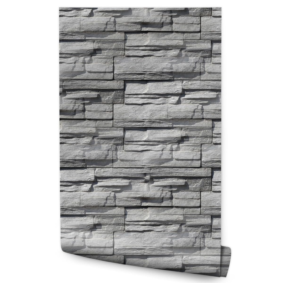 Muralo Carta da Parati Adesiva 3D, Effetto Pietra, Mattoni - 10m x 50 cm