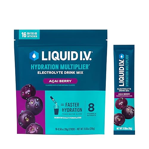 Vista 29 de Liquid I.V.® Multiplicador de hidratación - Tropical Punch Mezcla de bebida en polvo con electrolitos 1 paquete (16 porciones)