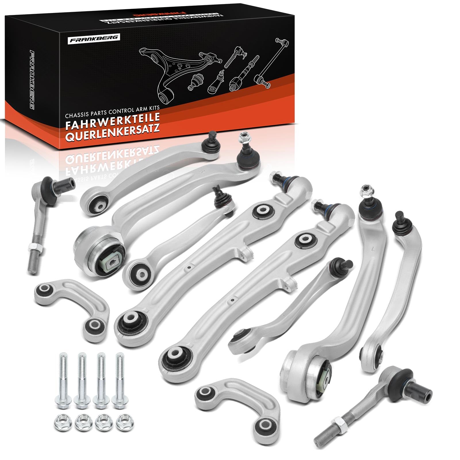 Frankberg 12x Kit de bras de suspension avant gauchedroit 4E0407509E | devant, gauche, droite, 4E0407509E; Compatible avec: A6 Allroad 4FH, A6 4F2, A6 Avant 4F5