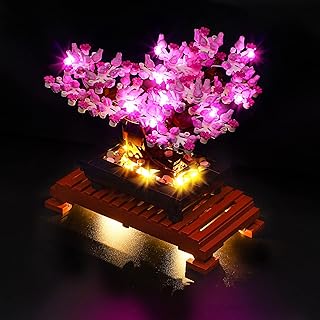 LED Light Kit for Lego - Creator Expert Bonsai Tree(Pink) Building Blocks Model, LED Light Set Compatible with 10281(Lego Set NOT Included)