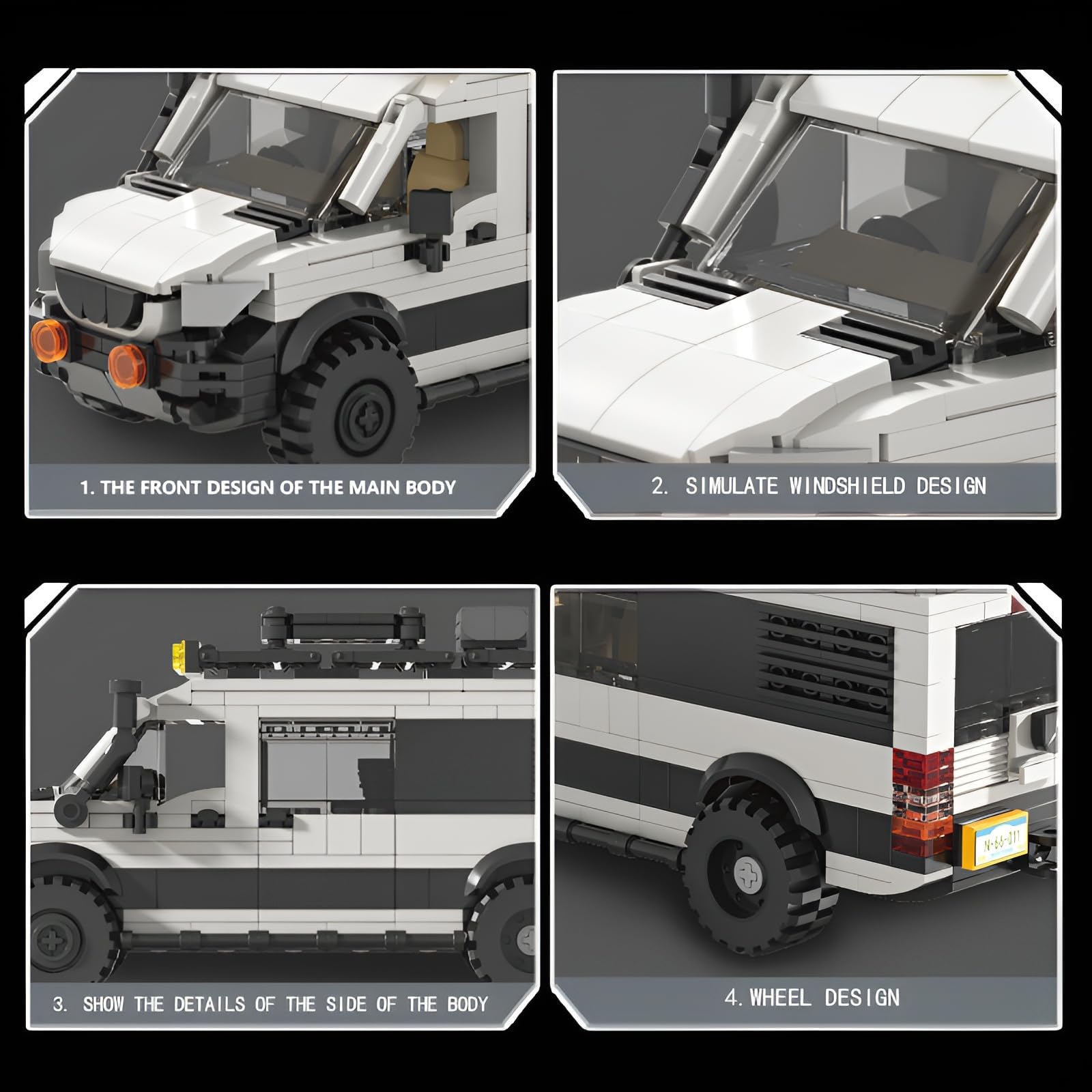 Juego de construcción 2 en 1 de coche deportivo y caravana, bloques de construcción de remolque, modelo de vehículo de camping para adultos, coches de carreras urbanos, bloques de sujeción