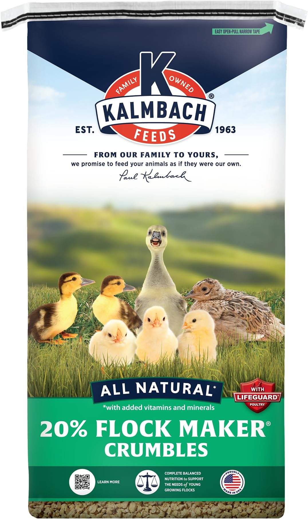Kalmbach Feeds 20% Flock Maker Crumbles for Mixed Flocks of Poultry, 50 lb