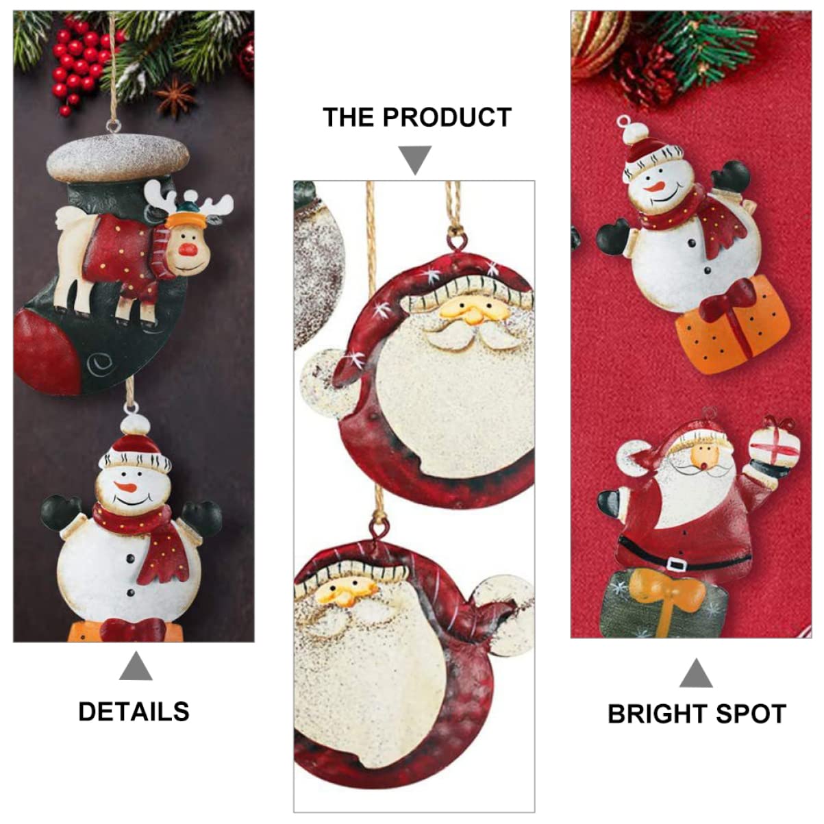 MAGICLULU 2 Sätze Weihnachtsschmuck Weihnachts Figuren Weihnachtsfigur Lebkuchen Dekorationen Mann Anhänger Mit Weihnachtsmotiven Hängende Weihnachtsverzierung Aus Holz Hölzern 12 Stück * 2
