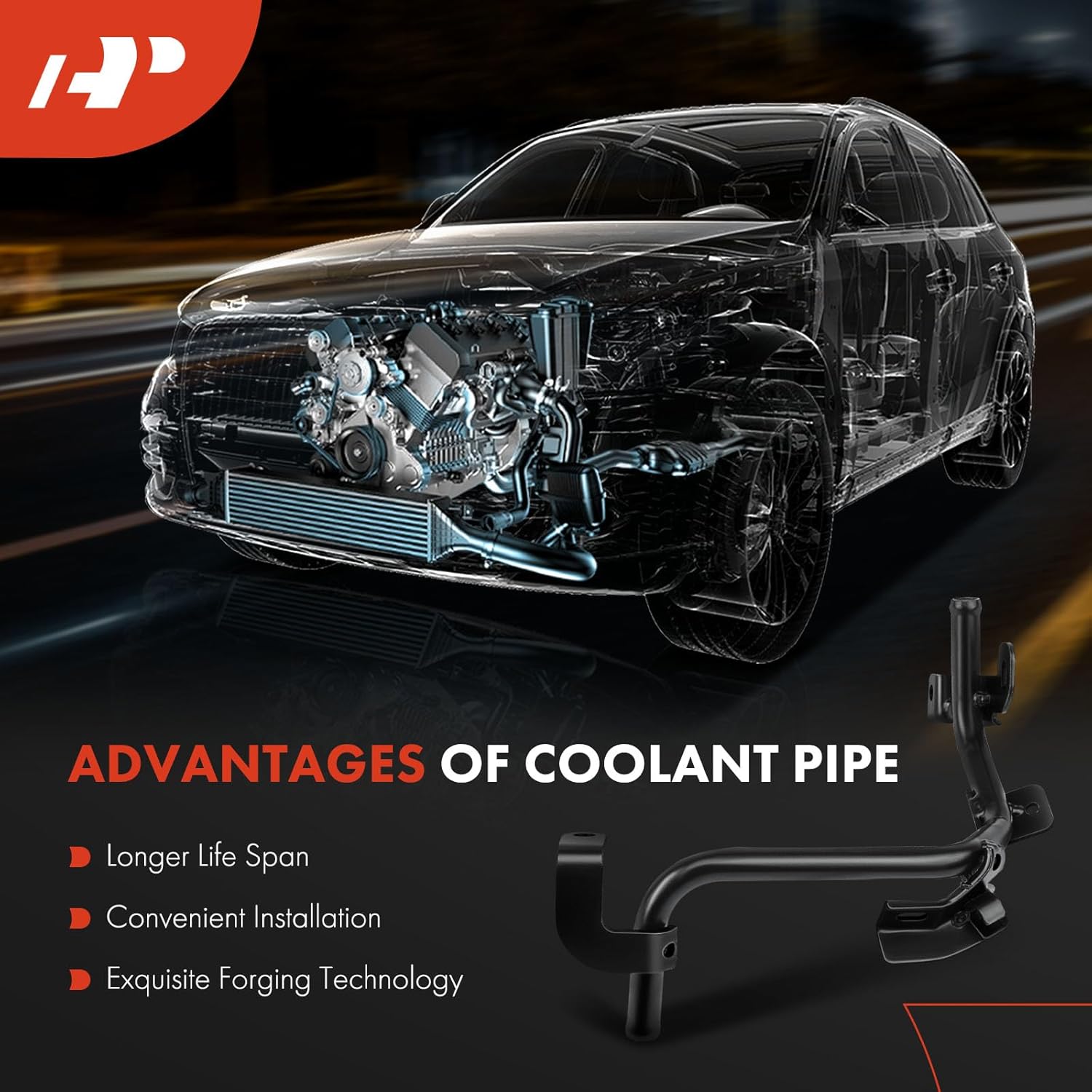 A-Premium Engine Oil Cooler Inlet Pipe Compatible with Nissan Murano 2009-2014, Quest 2011-2017, 3.5L, Engine Coolant Pipe