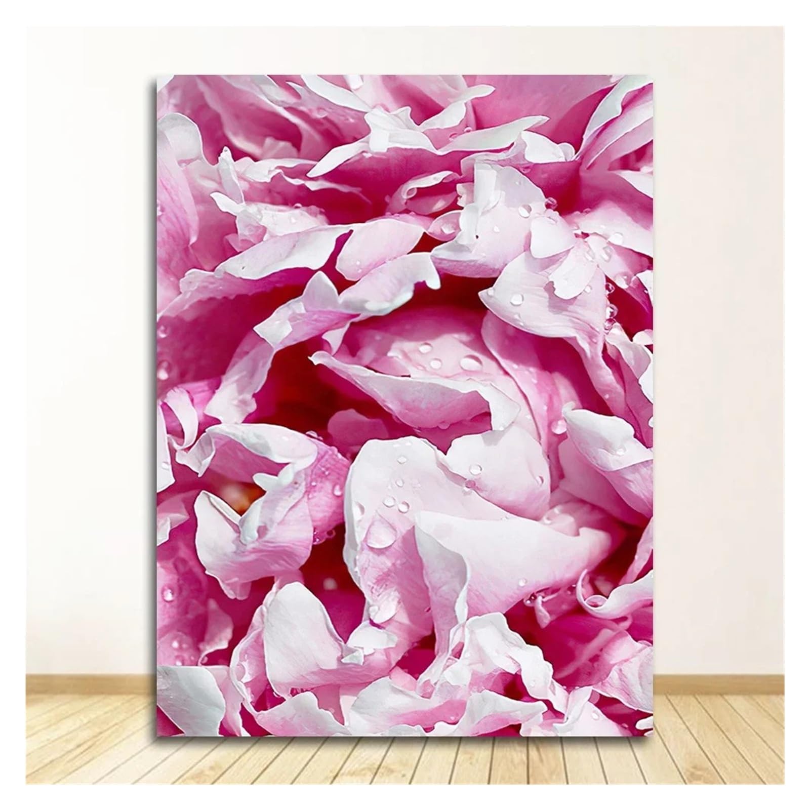 Xenite I Wall Art Canvas Prints Wall Art Picture For Living Room Home Decoration Canvas Painting Nordic Decor Elegant Peony Flower Phrase Poster(,50X70cm)