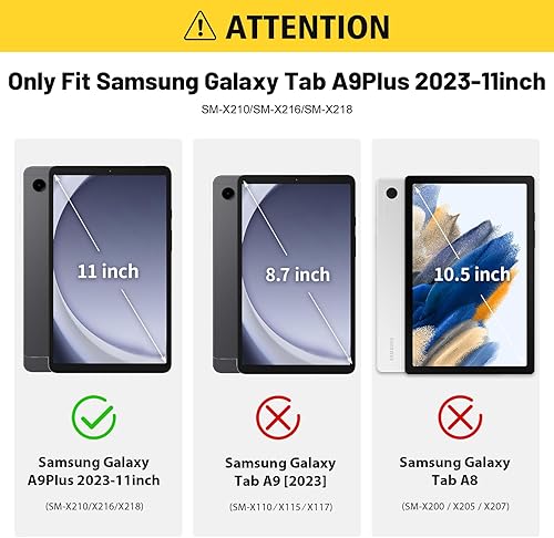 Miniatura 2 de SIBEITU Funda compatible con Samsung Galaxy Tab A8 de 10.5 pulgadas 2022 con protector de pantalla y soporte para lápices, correa de mano giratoria