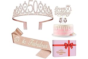Best 50th Birthday Gift: Birthday Crown Set for Unforgettable Celebration